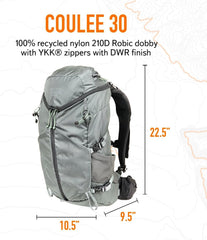 Mystery Ranch Coulee 30 backpack back-strap system ensures comfort.