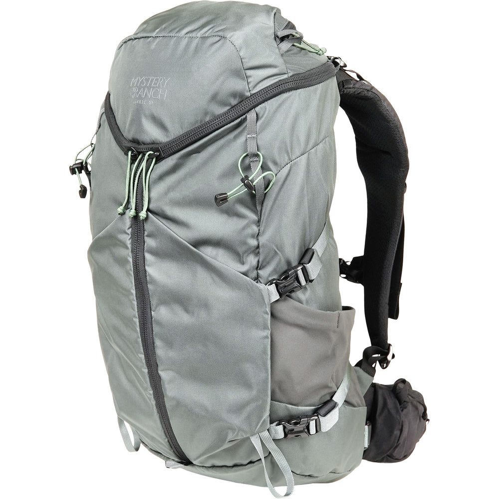 Mystery Ranch Coulee 30 backpack front view for compact daily hiking carry.