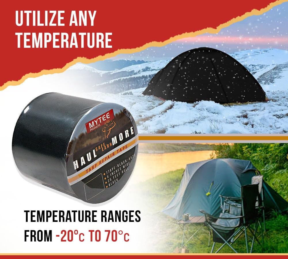 Mytee Products 8.8 oz PVC fabric tape handles rugged tarp repairs.