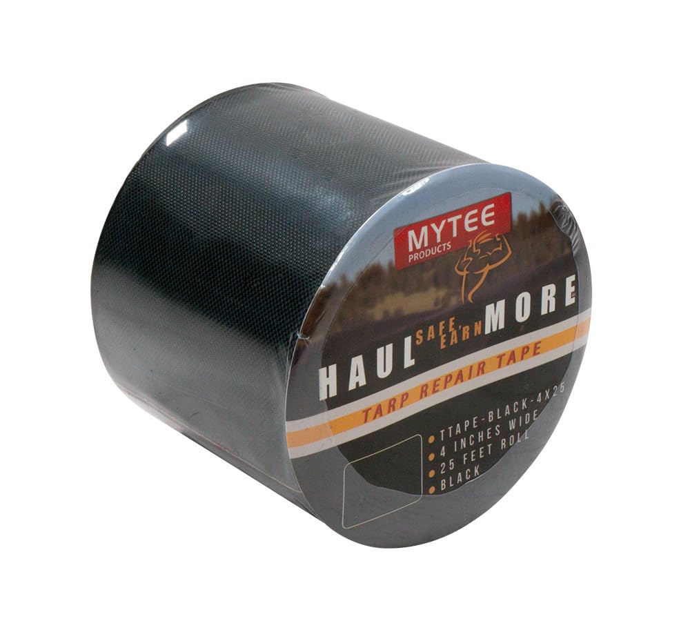 Mytee Products tarp tape ships with strong adhesive backing for simple cuts.