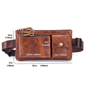 Myunxui genuine leather bag ready for adventure with lightweight comfort.