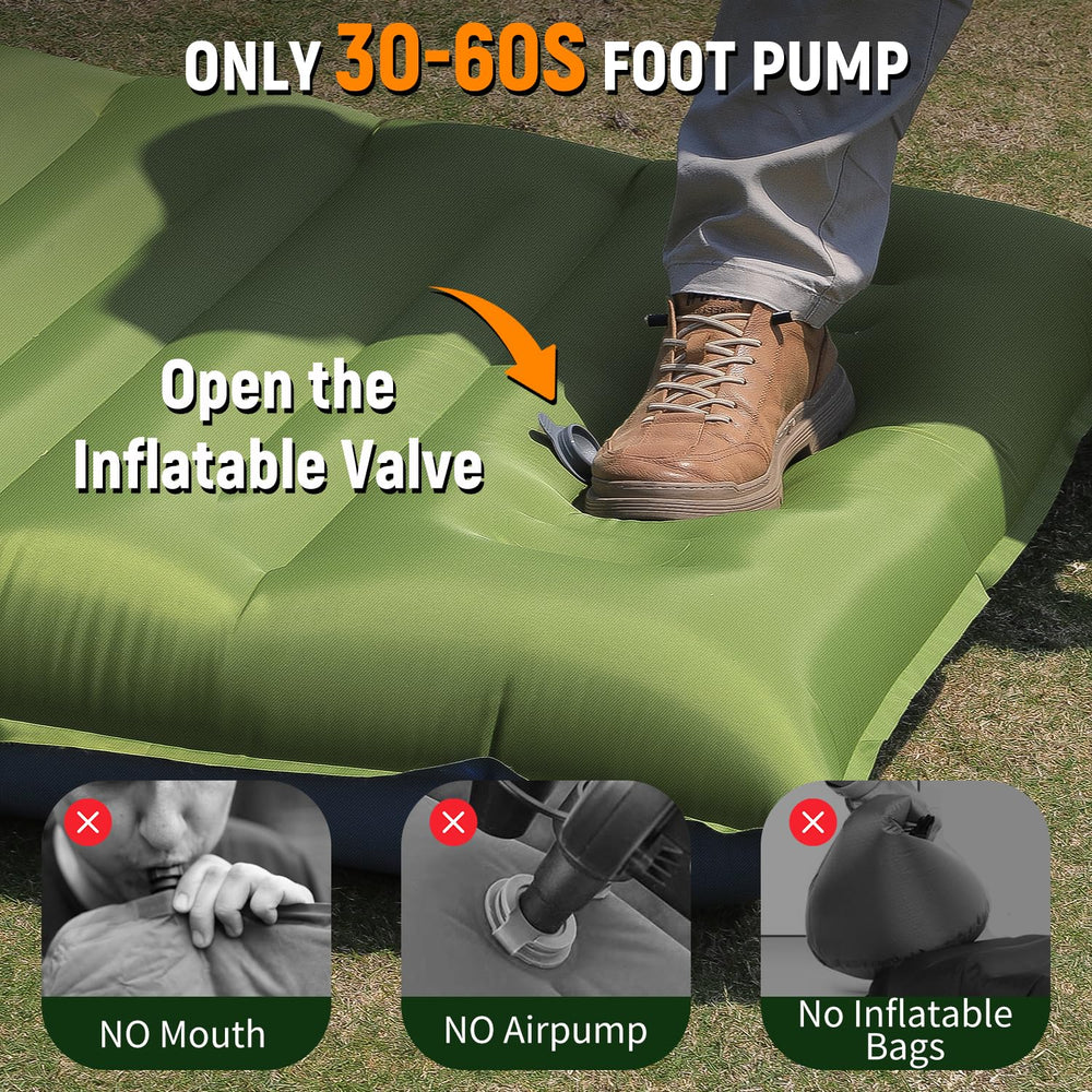 Myxslop camping mat edge heat sealed to prevent air leaks