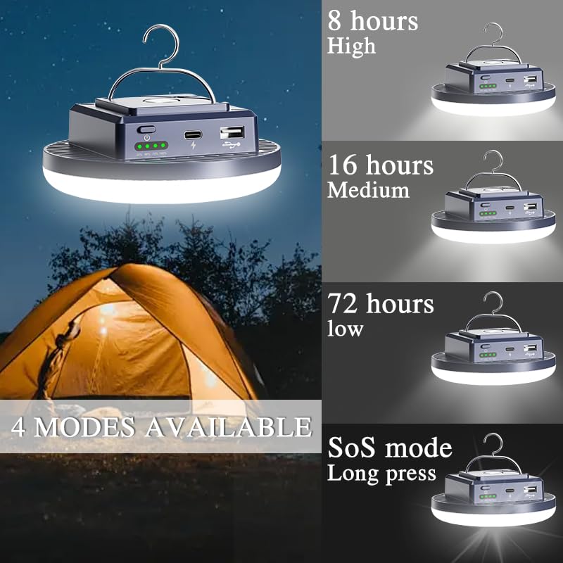 M.Y.Z. Wanderer 13200mAh battery provides extended power for campers.
