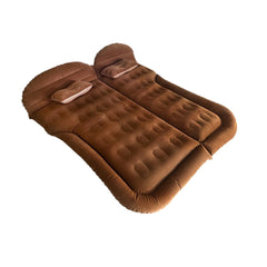 MZYRZ Ford Excursion inflatable mattress during inflation setup for travel comfort.