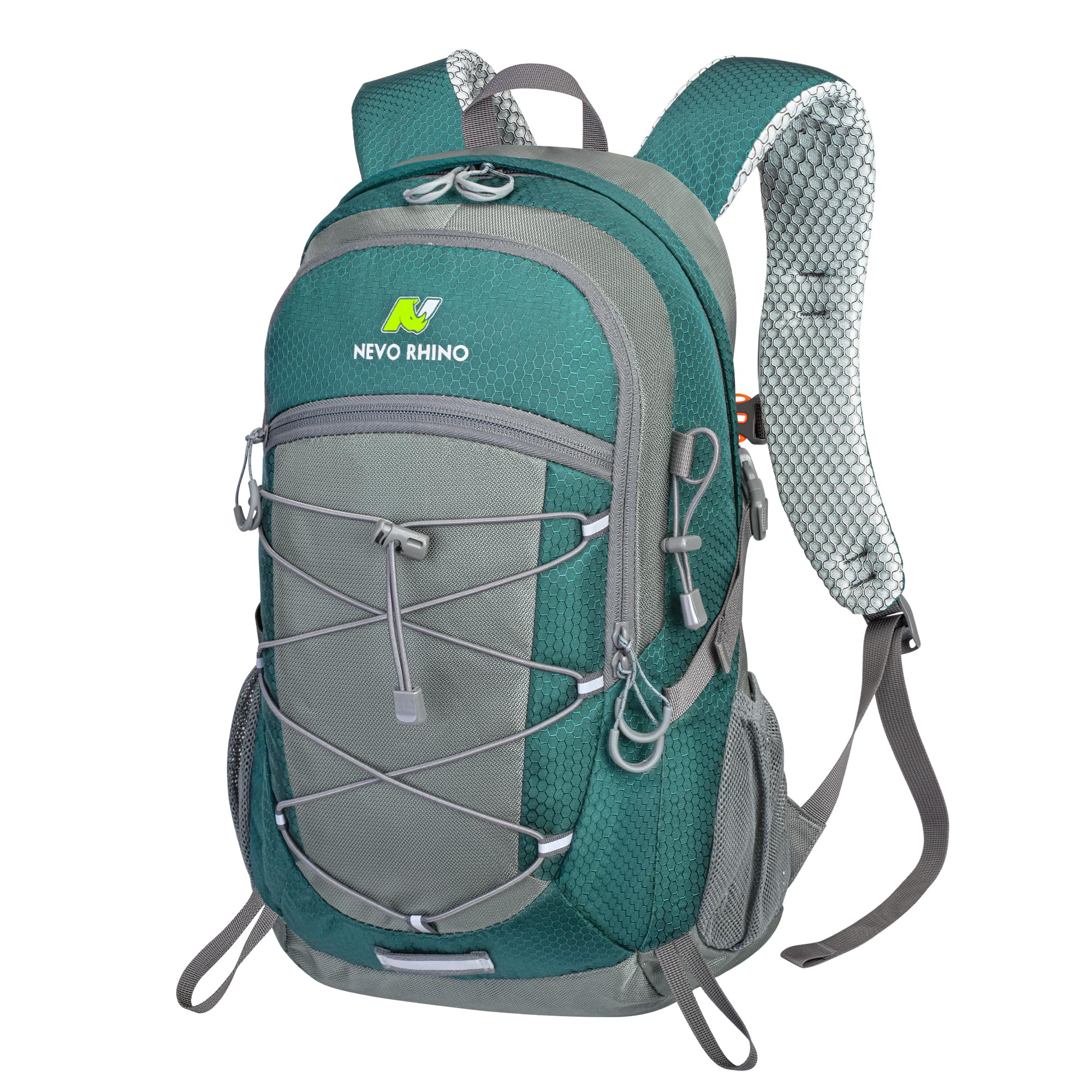 N NEVO RHINO hiking backpack 20L front view with organized storage for day hikes.