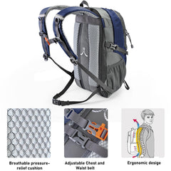 N NEVO RHINO hiking backpack 20L side pocket highlights hydration-ready design.