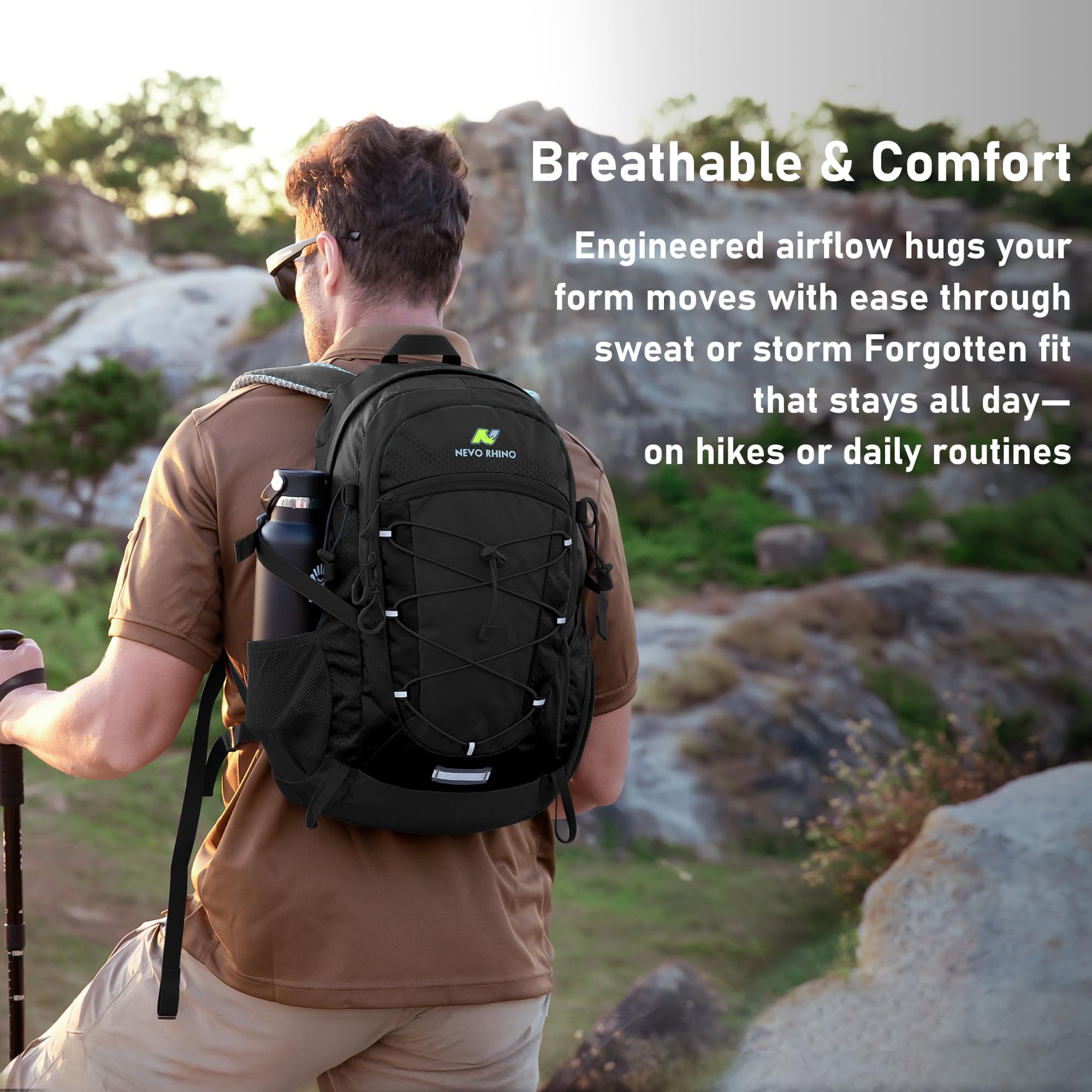 N NEVO RHINO hiking backpack 20L reflective signs for visibility