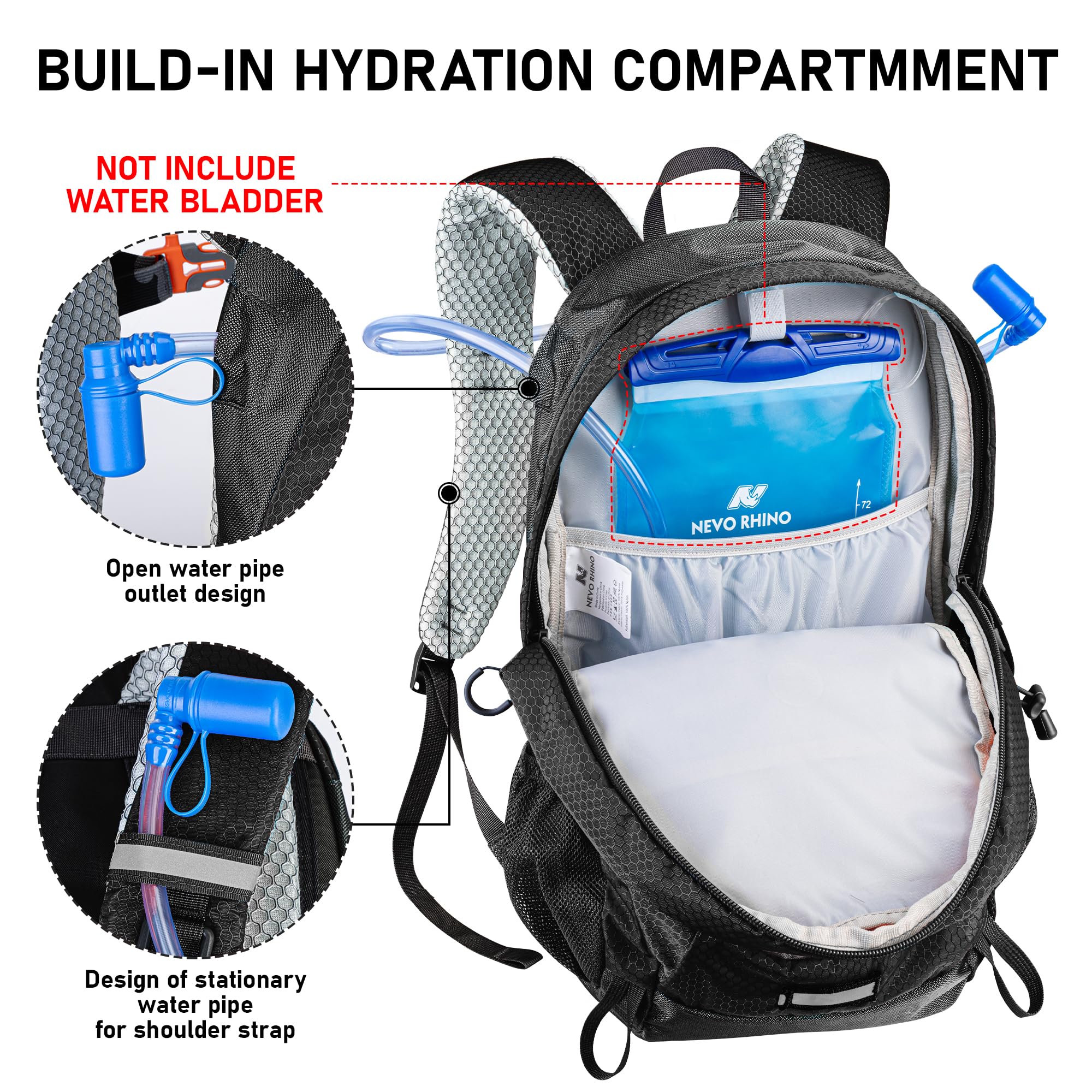 N NEVO RHINO hiking backpack 20L waterproof fabrics protect belongings