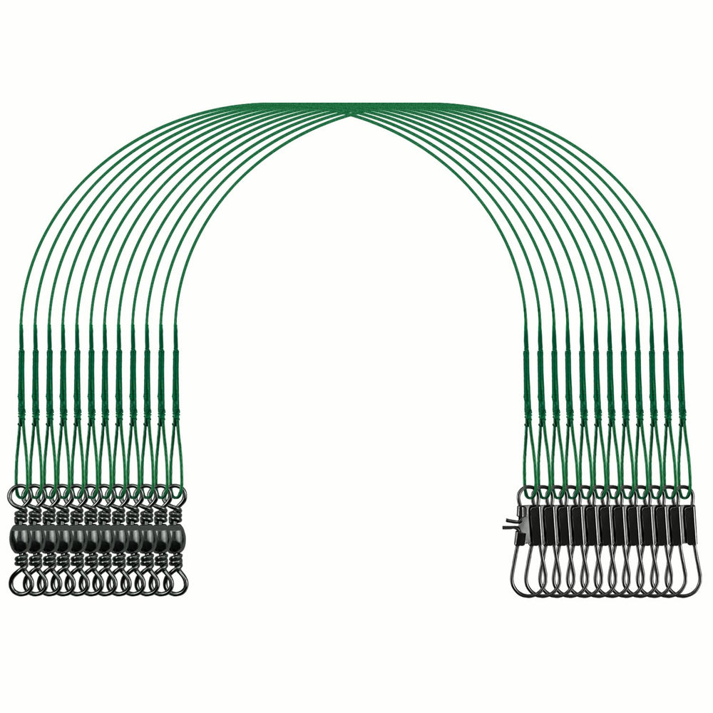 Narcissus wire leaders in 7-inch size with swivels and snaps