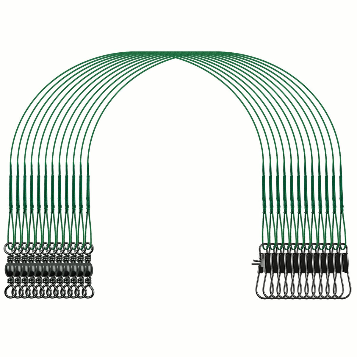 Narcissus wire leaders in 7-inch size with swivels and snaps