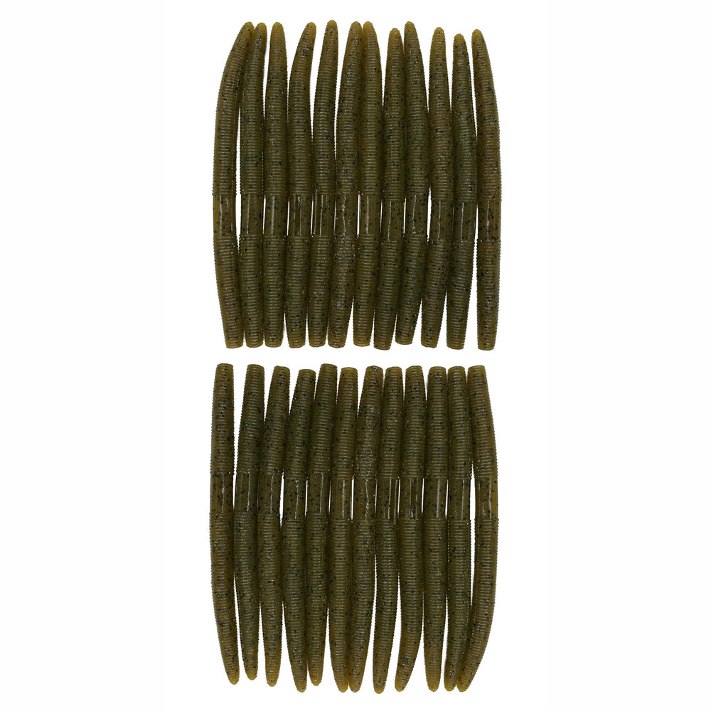 Nawaish Senko bait in pink watermelon double color, close-up highlighting dual-tone lure for casting