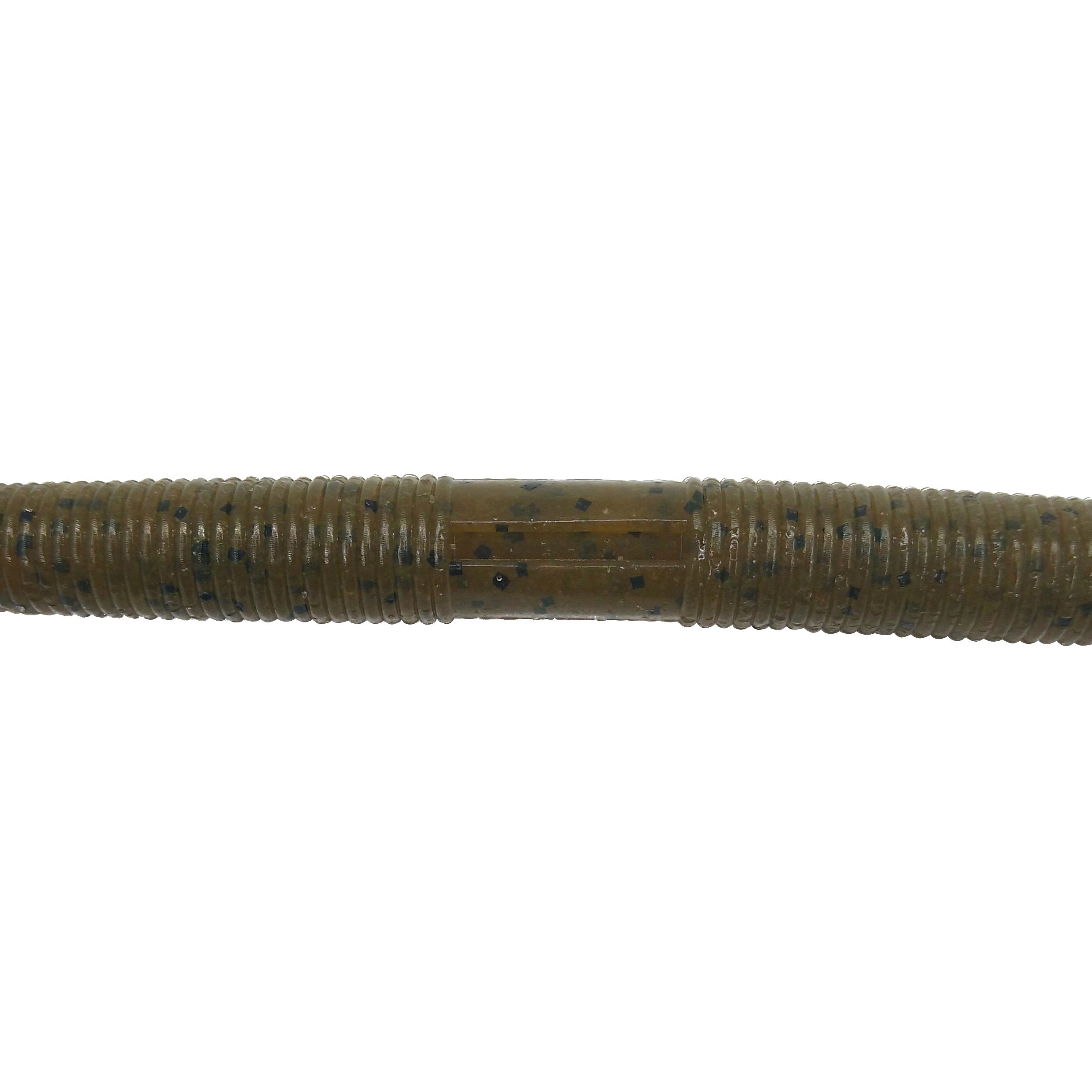 Nawaish Senko bait shown on Texas rig for bass exploration