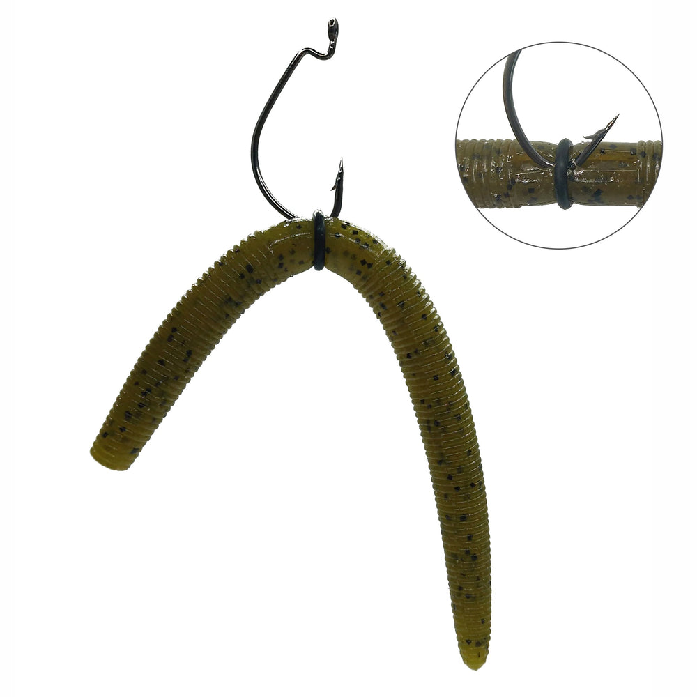 Nawaish Senko bait on a wacky rig demo for easy rigging
