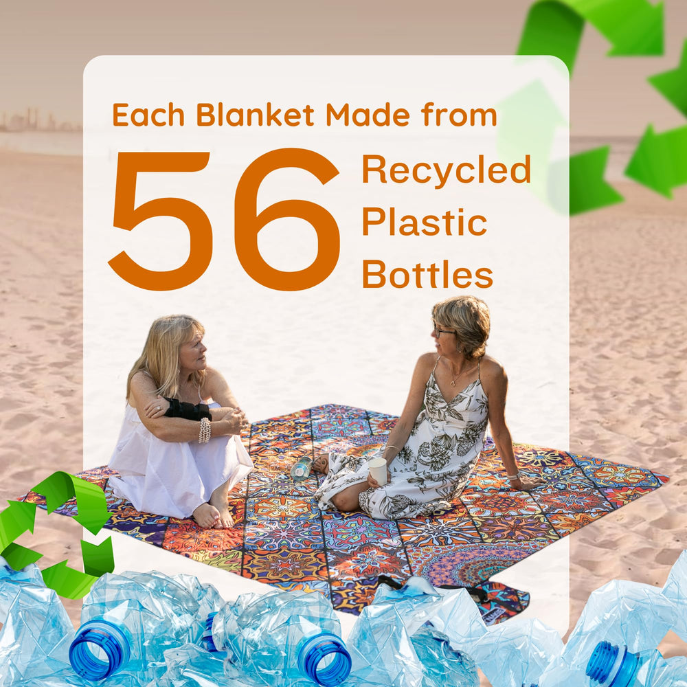 Nakie Picnic Blanket adjustable shoulder strap for easy transport