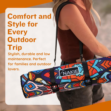 Nakie Picnic Blanket waterproof bottom designed for damp ground