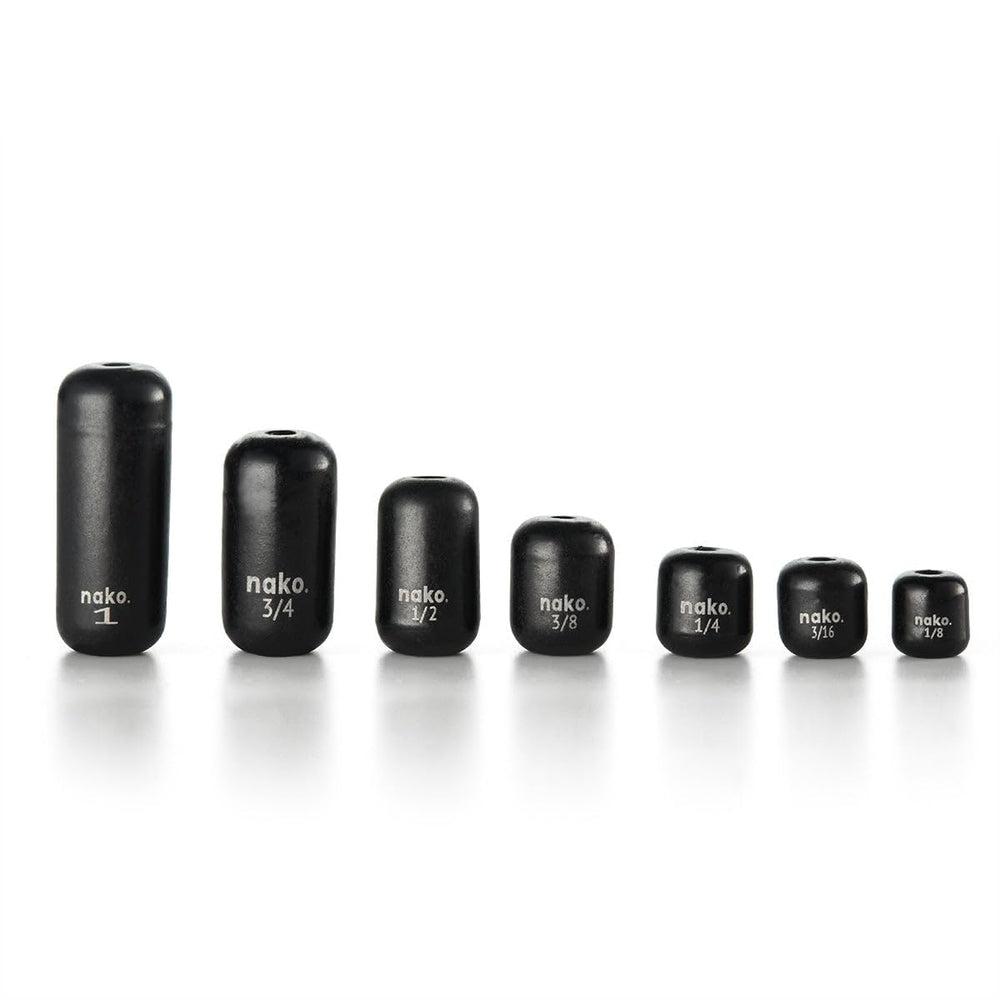 Nako half-ounce tungsten barrel weight for Carolina rigs, eco-friendly and sensitive.
