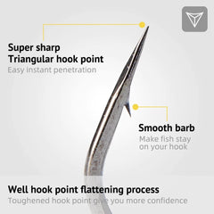 Nako Power strong torsion resistance keeps hooks aligned during bass fights.