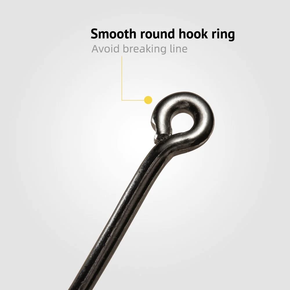 Nako Power Wacky Hook 8203 nano smooth coating reduces friction during retrieve.