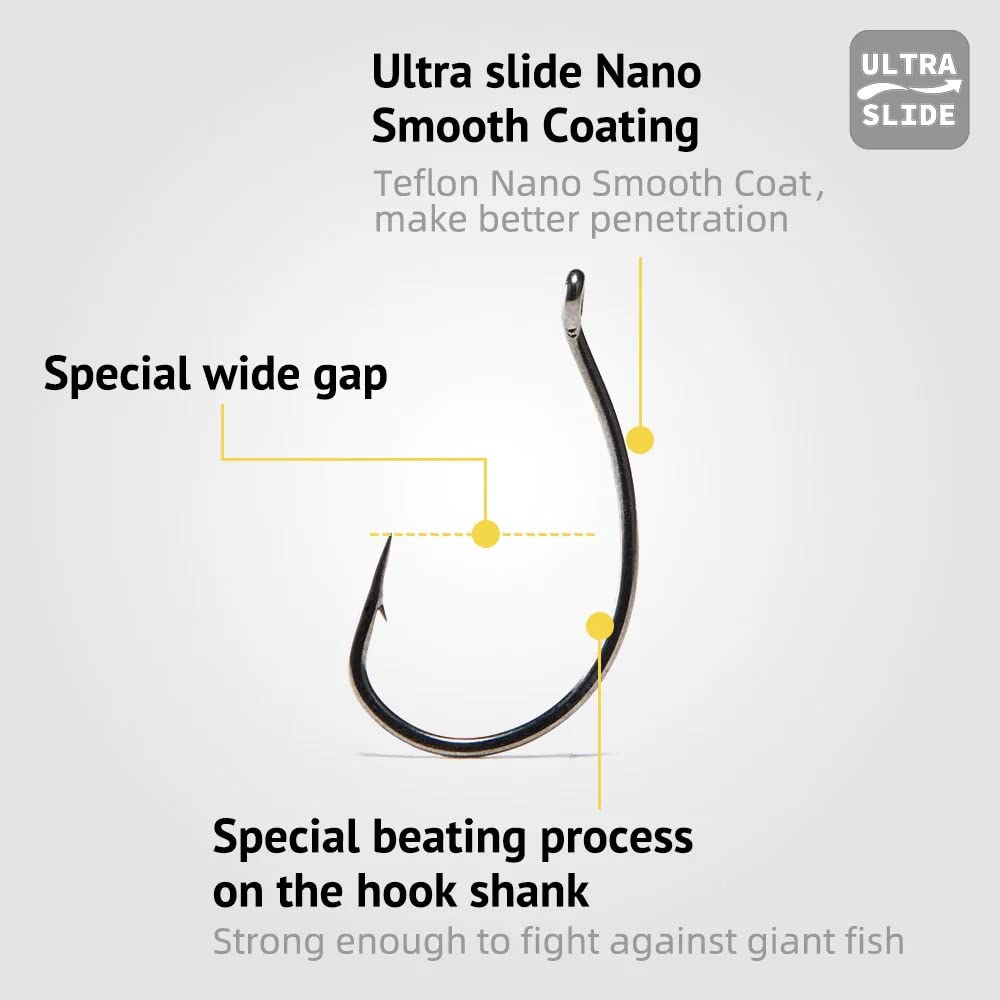 Nako Power Wacky Hook 8203 torsion resistance close up for lasting performance.