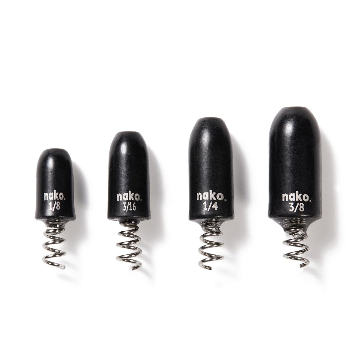 Nako tungsten screw-in weight black 5-pack for Florida Rig offers secure, chip-free performance.
