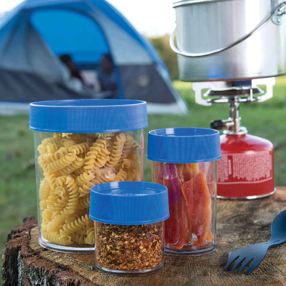 Nalgene outdoor storage 4-oz clear showing stackable design for organized gear.