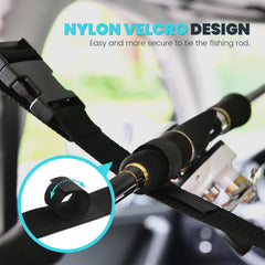 Rod holder configured to carry five fishing rods and reels