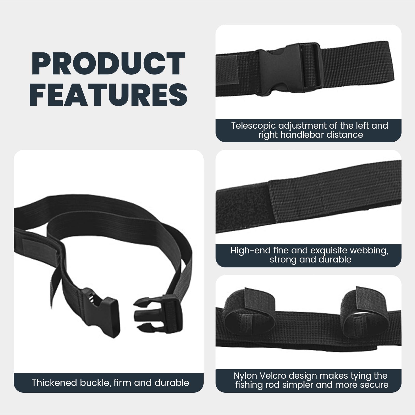 Heavy-duty nylon belt with snap buckle