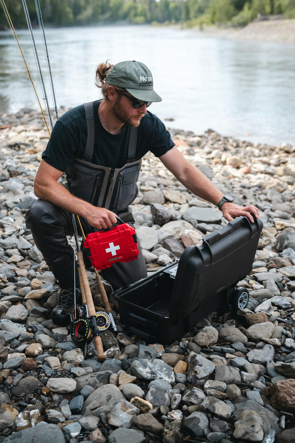 NANUK 903 compact size fits backpacks for travel and camping.