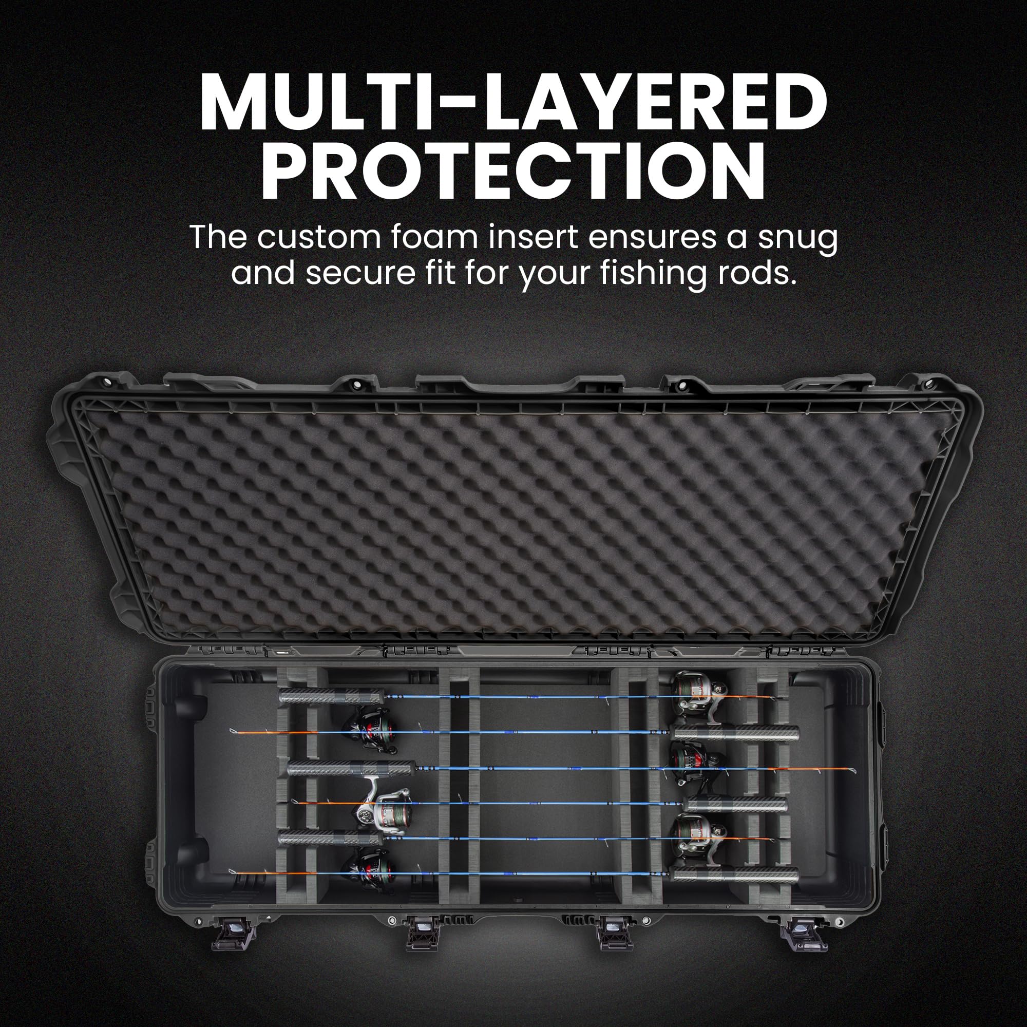 NANUK 990 PowerClaw latches closeup for secure closure