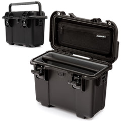 Exterior view of NANUK Trail 15 in black, case closed