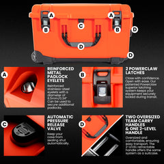 NANUK Trail 50 PowerClaw latches secure loads on tough trails