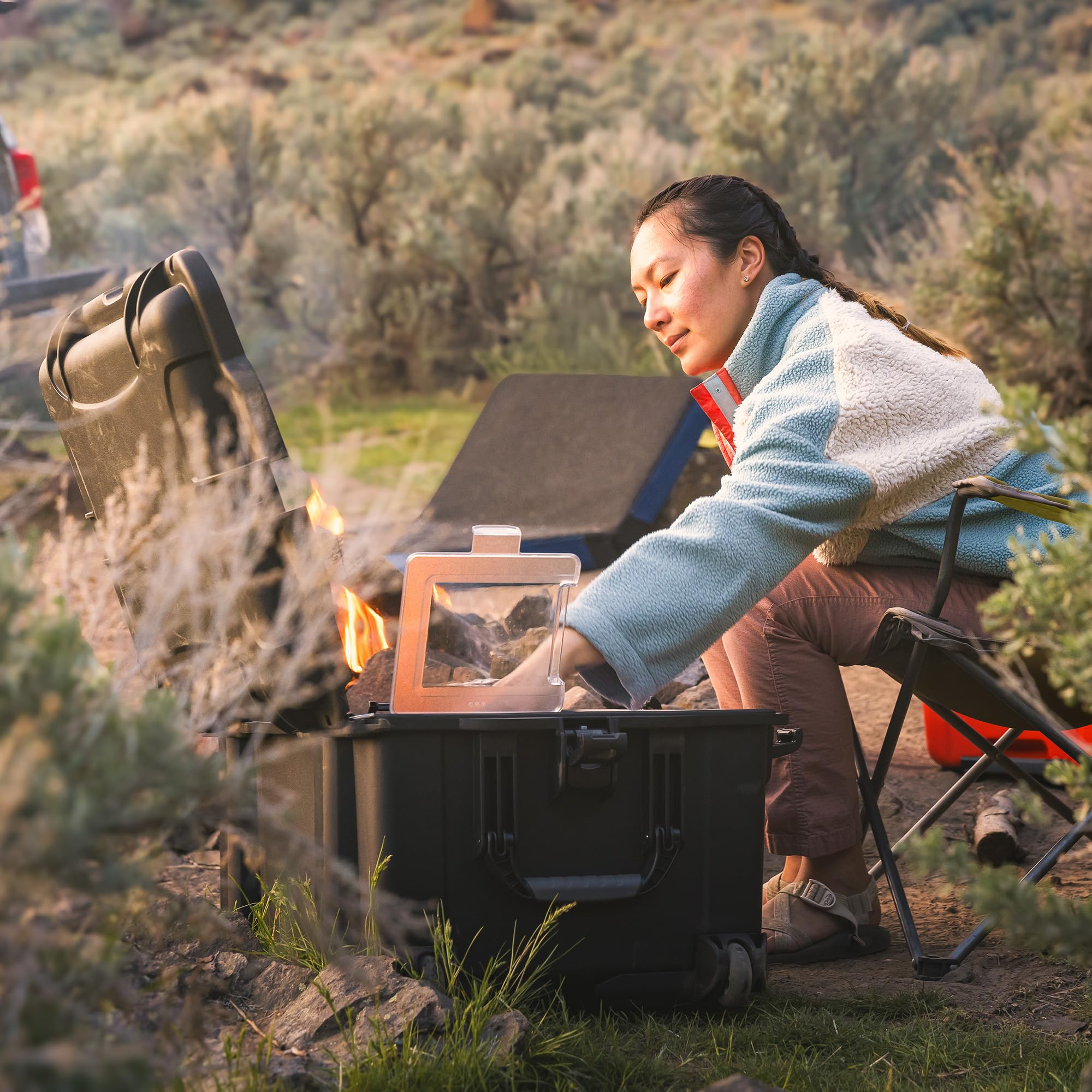 NANUK Trail 80 opened showing modular interior