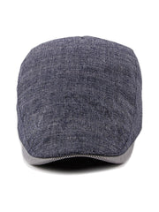 Nanwansu Men's Newsboy Cap Ivy Cotton Flat Hat Blue - Left Side