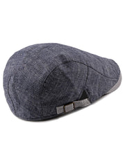 Nanwansu Men's Newsboy Cap Ivy Cotton Flat Hat Blue - Top View