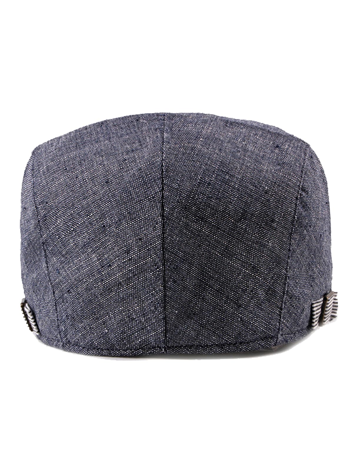 Nanwansu Men's Newsboy Cap Ivy Cotton Flat Hat Blue - Back View