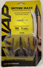 Close-up view of NAP Spitfire MAXX 100 Grain Broadhead