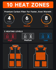 NAPALOOK heated vest back view with even heat distribution for outdoor work.