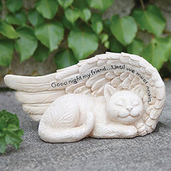 Napco Imports sleeping cat bereavement statue, ideal garden keepsake and remembrance
