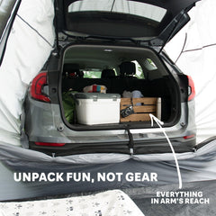 Napier Backroadz interior reveals roomy 10 by 10 feet for five campers.