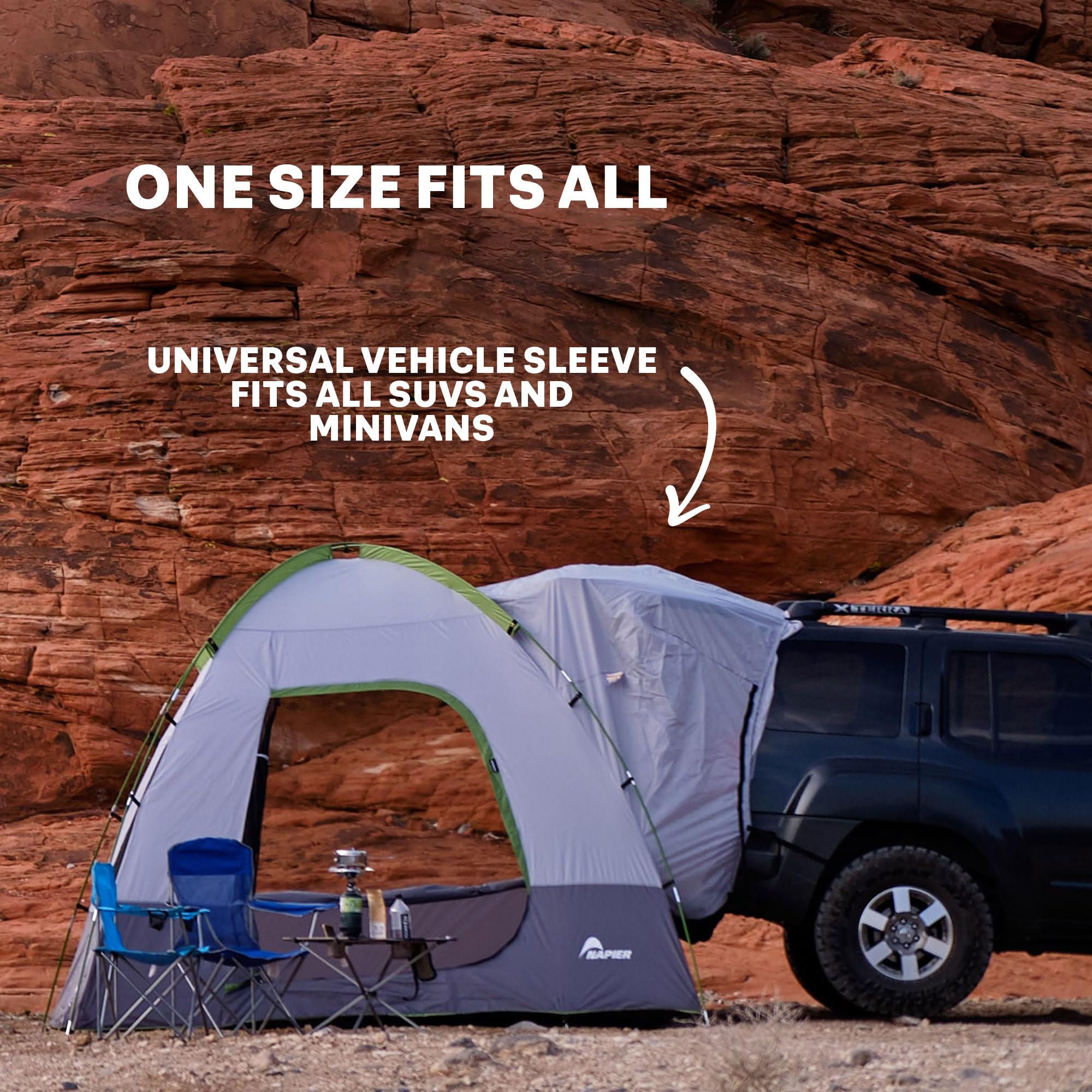 Napier Backroadz 2-pole design enables easy setup in minutes.