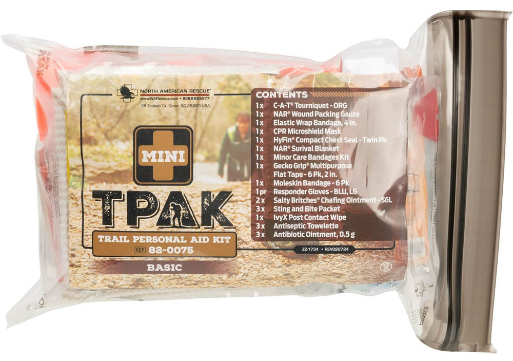 North American Rescue Mini T-PAK with waterproof LokSak bag for rugged outdoor use