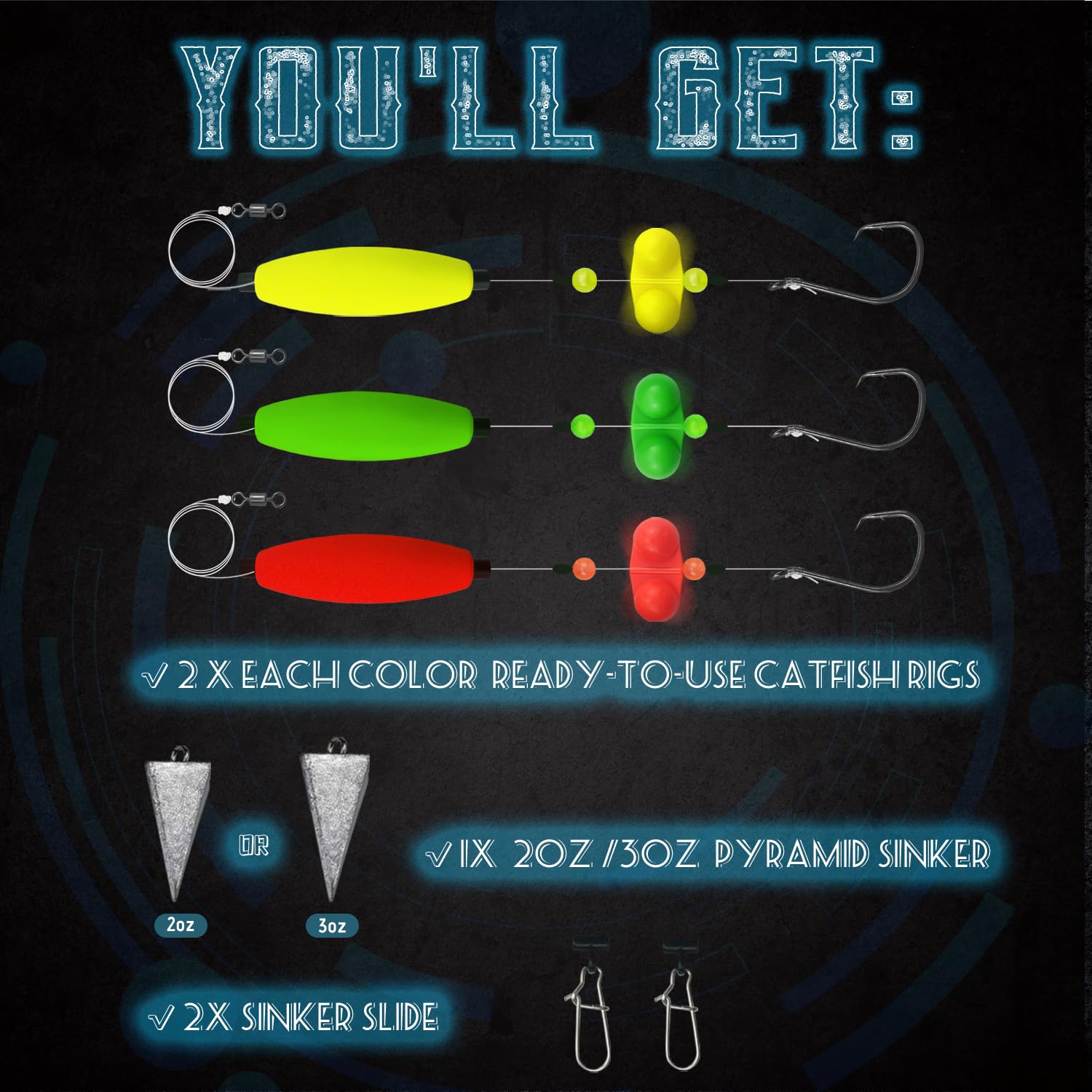 Narcissus Catfish Rigs Set packaging and contents layout