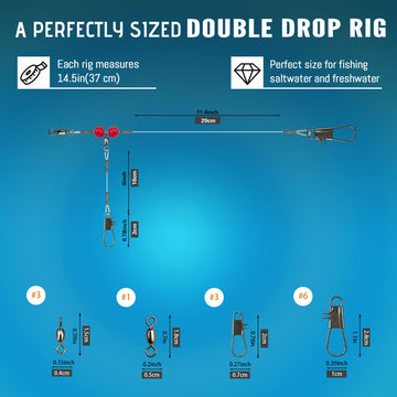 Pre-tied Narcissus rig ready for surf, pier, and boat fishing
