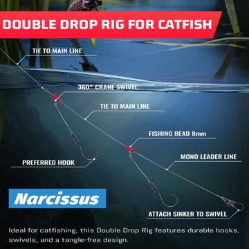 Beach fishing setup showcasing Narcissus rig