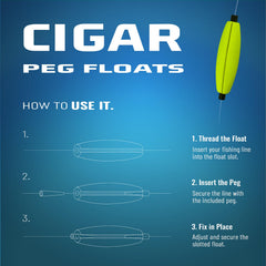Narcissus slotted peg float 2.5 inch in green color