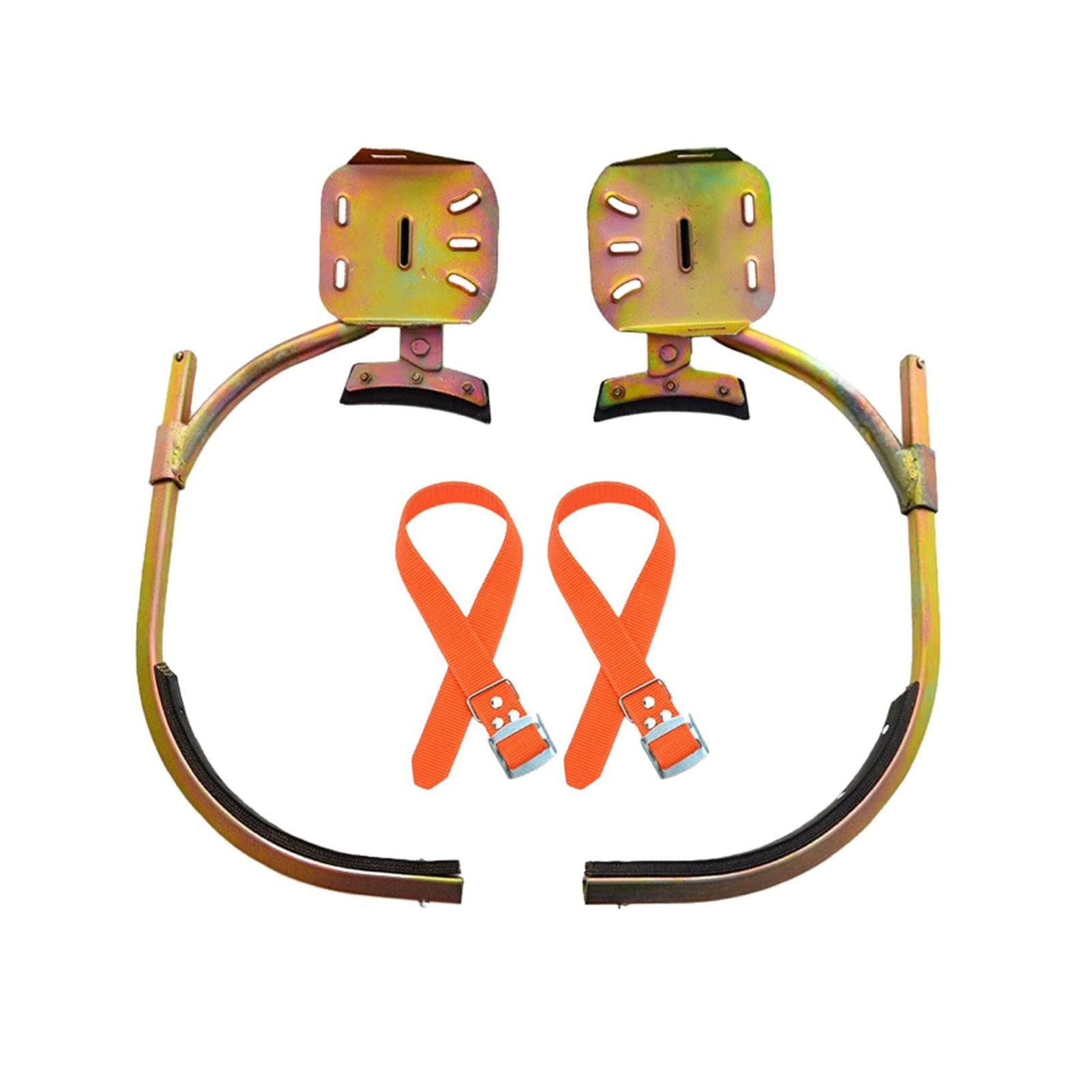 Naroote tree climbing spikes with adjustable collar for secure, customizable fit during pole work.