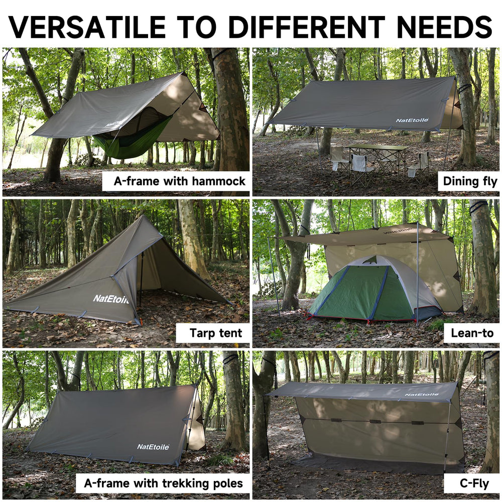 NatEtoile tarp lightweight pack demonstrates portability for backpackers.