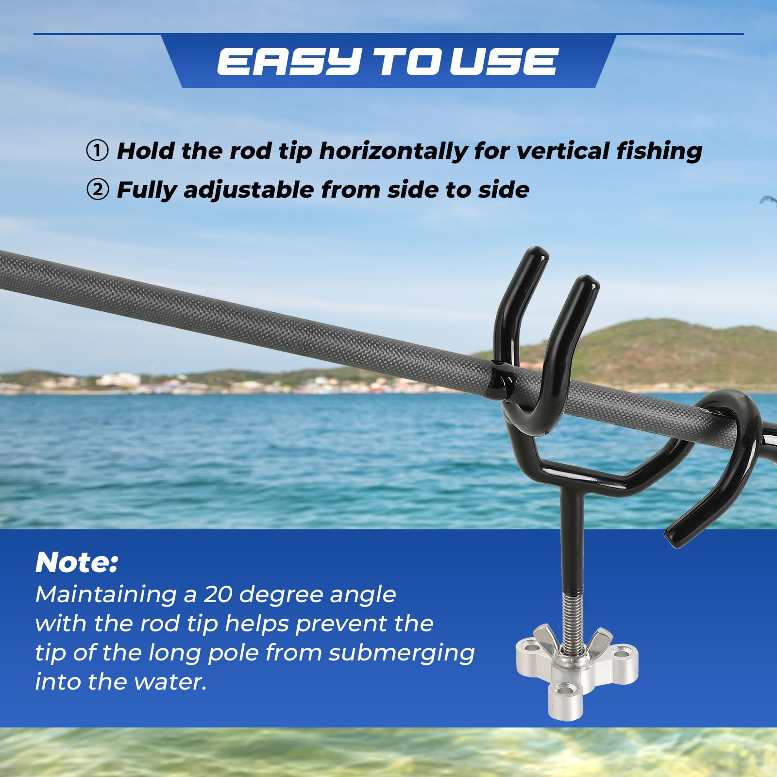 NATGAI rod holder suitable for kayak use and versatile setups