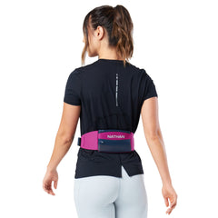 Nathan 5K Belt front stash pocket holds gels keys and cash