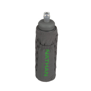 Nathan ExoDraw & ExoShot 2.0 removable soft flask enables flexible hydration.